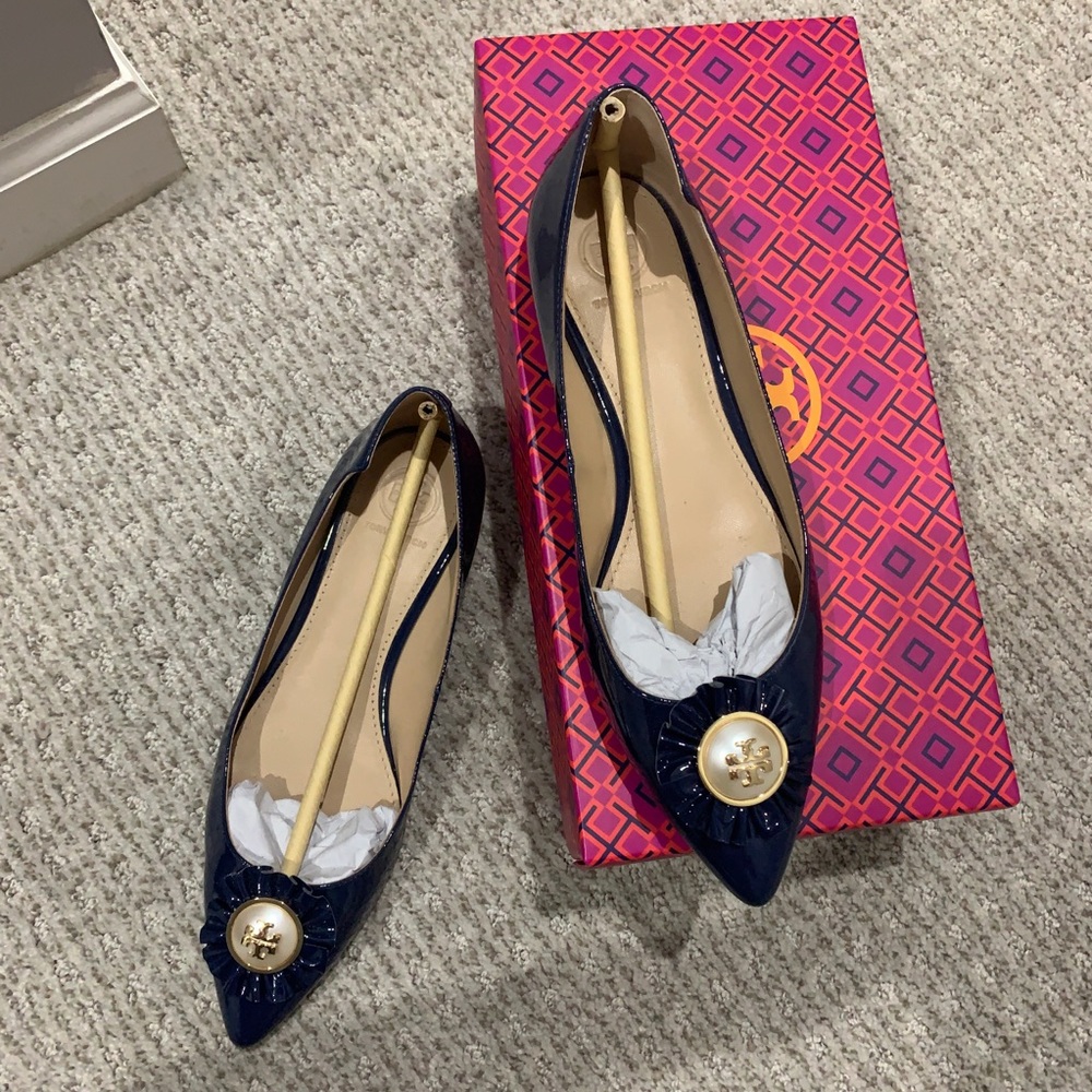 Tory Burch Melody Flat Navy Sea